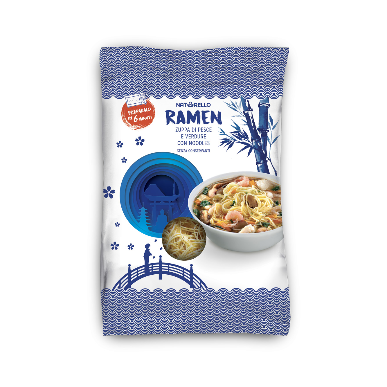 Ramen Zuppa di Pesce con Verdure e Noodles