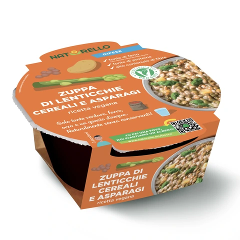 Zuppa di Lenticchie, Cereali e Asparagi