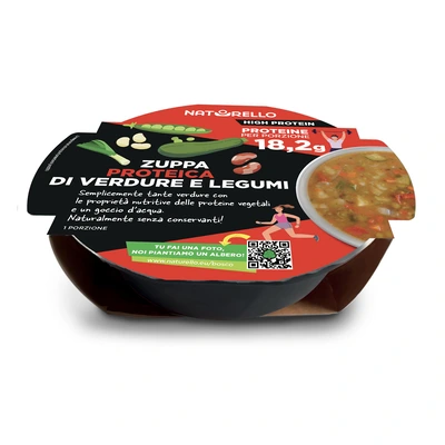 Zuppa proteica di Verdure e Legumi
